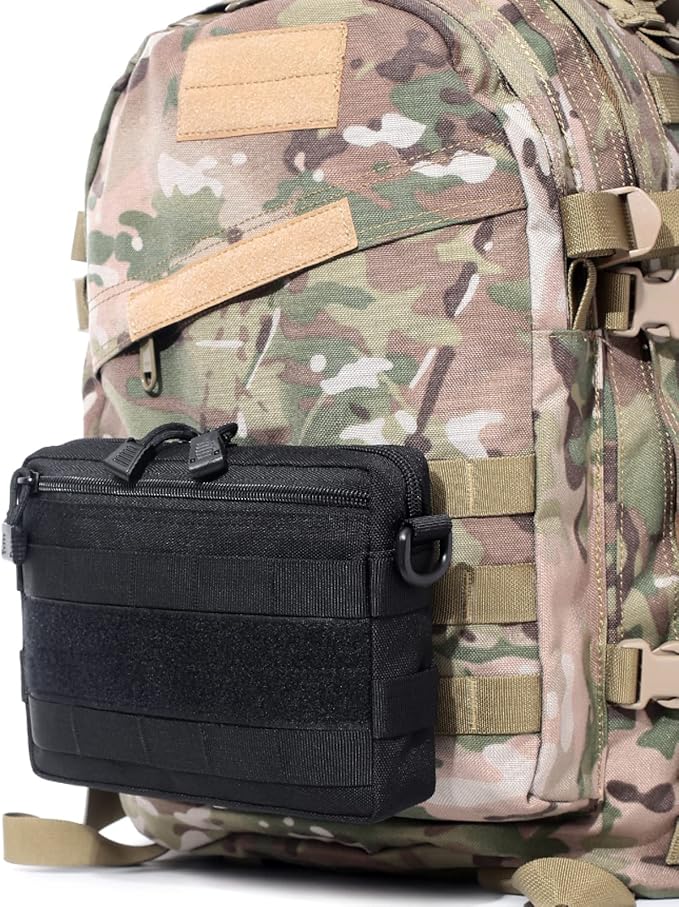 Azarxis Equipment Multi-Purpose Tactical EDC Admin MOLLE Pouch Utility Tools Bag Organizer Military Waist Belt Modular Attachment