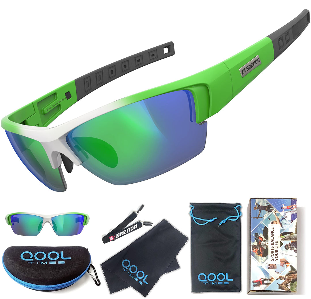 QOOL TIMES Living out your J13 Polarized green Fishing Sunglasses for men Women