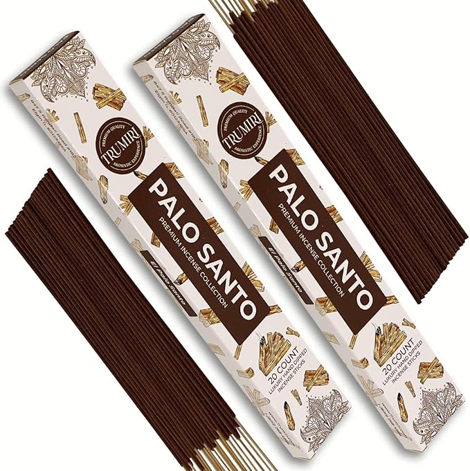 Palo Santo Incense Sticks - Incienso de Palo Santo - Total 40 Insence-Sticks - Dual Pack of 20 Insense - Inciensos - Inscents - Natural Non Toxic Ingredients - Incents - Incence