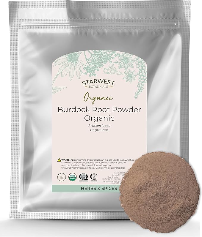 Starwest Botanicals Burdock Root Powder, 1 Pound