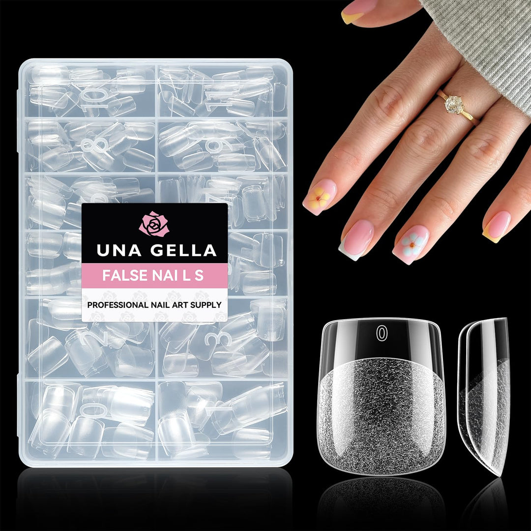 XXL Square Gel Nail Tips | 120 PCS Extra Long | No C Curve | DIY Home Use