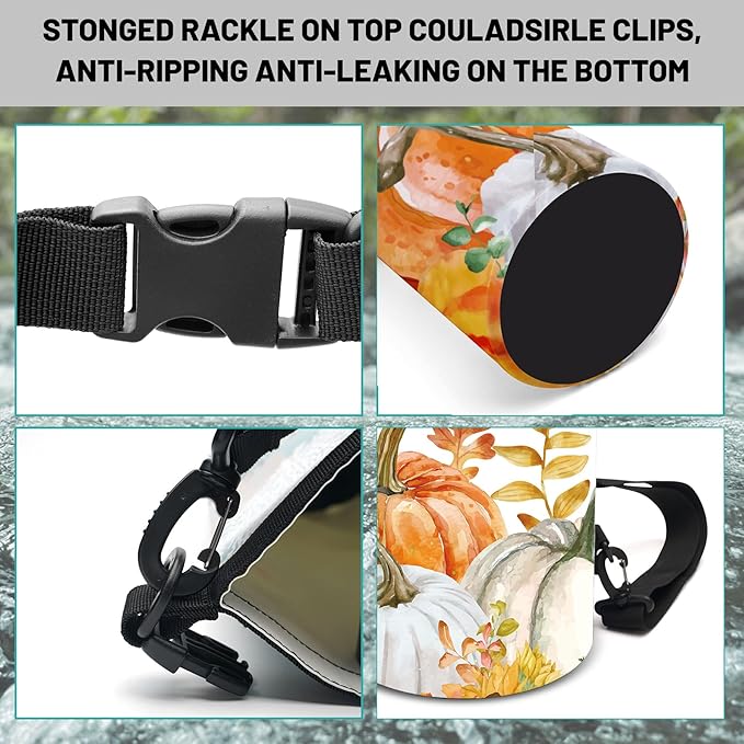 Waterproof Dry Bag,Roll Top Fall Thanksgiving Waterproof Backpack 5L/10L/20L Floating and Lightweight Bags for Kayaking, Boating, Fishing, Swimming and Camping