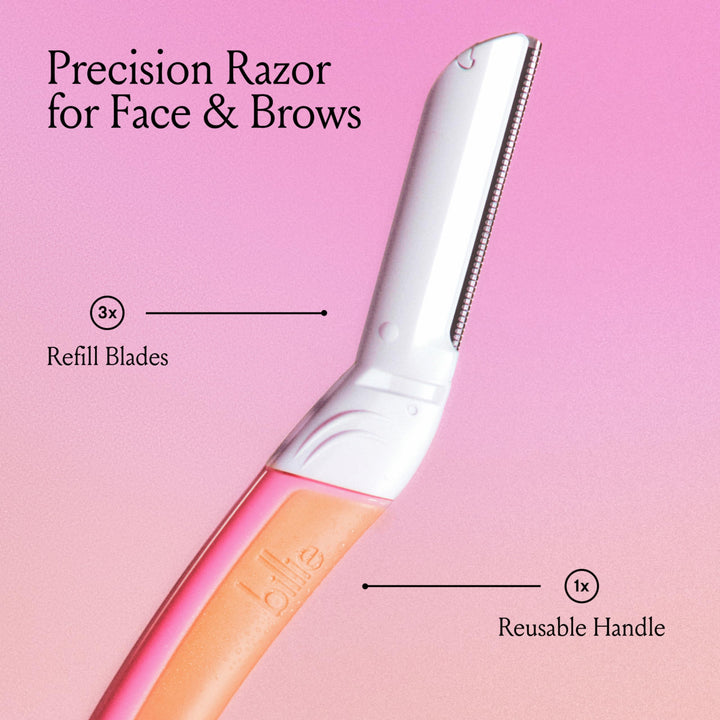 Billie - Dermaplane Refill Blades - Stainless Steel Blades with Safety Micro-guards - Nickel-free - Gently Exfoliates Skin - 3 count