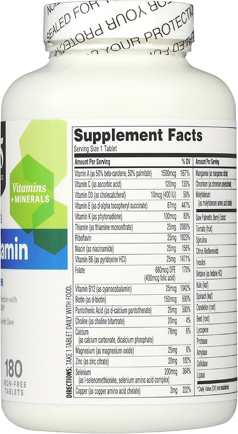 365 by Whole Foods Market, Men's One Daily Multivitamin Tablets, 180 CT