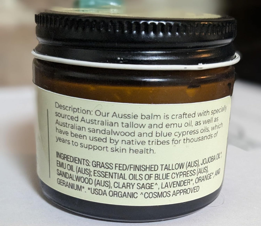 Handmade Unscented Whipped Tallow Balm | Organic Body Butter for Eczema & Rosacea - 1.3 oz