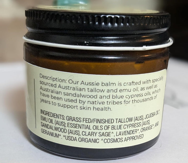 Handmade Unscented Whipped Tallow Balm | Organic Body Butter for Eczema & Rosacea - 1.3 oz