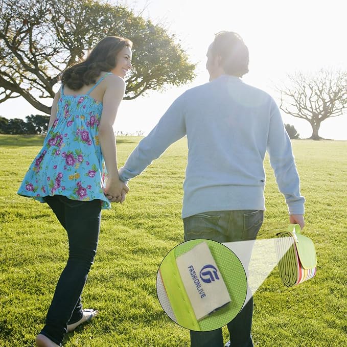 Beach Blanket Extra Large Picnic Blanket Outdoor Blanket Waterproof Sand Free Oversized Camping Mat Foldable Portable Handy Tote for Travel Sports Home Yoga Park Grass Lawn, 79"x57"