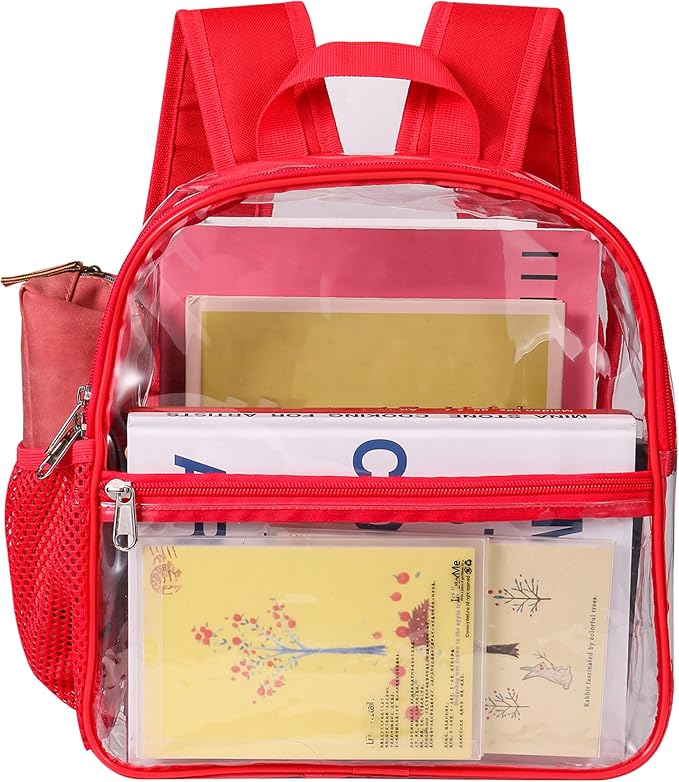 USPECLARE Clear Backpack for Stadium Approved 12×6×12, Water proof Clear Bag for Stadium Events and Concert Work Sport Event