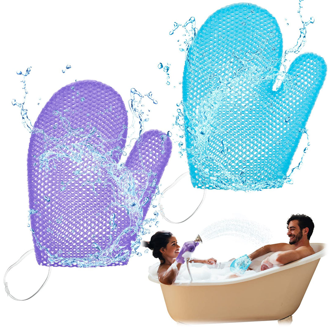 2 Pcs Honeycomb Exfoliating Glove Bath Mitt Body Spa Scrubber, Honeycomb Exfoliator Glove For Body Shower, Honeycomb Exfoliator
