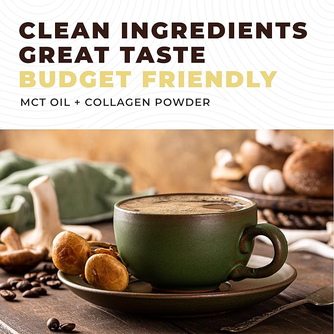 Keto MCT Oil Powder + Collagen + Prebiotic Acacia Fiber, Vanilla Flavor, 16oz. MCT Oil Powder from Coconuts. Grass Fed Collagen, Perfect for Keto, 0 Net Carb, Stevia, Erythritol, Powdered Drink