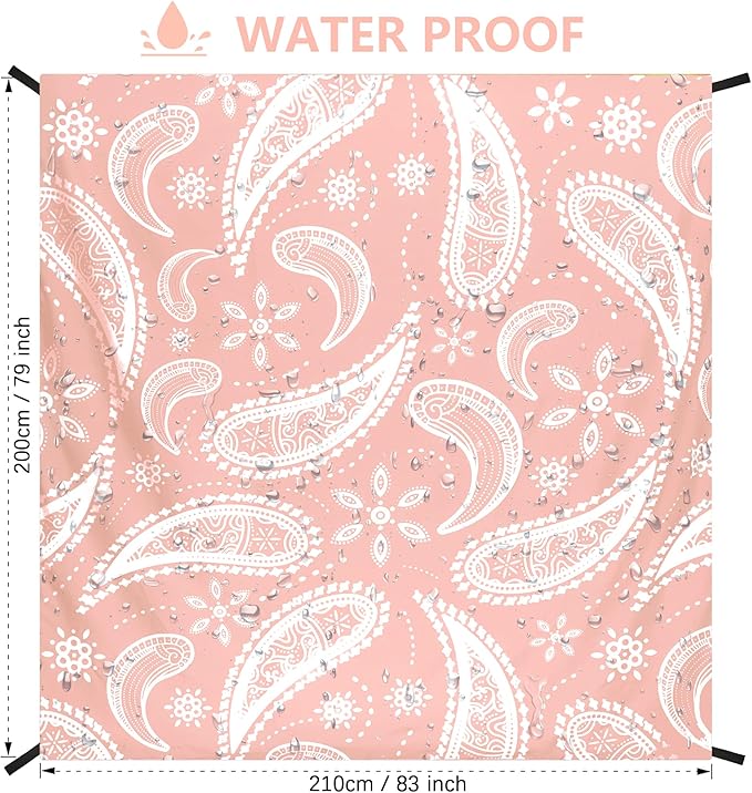 AISPARKY Beach Blanket Waterproof Sandproof, Oversized Large Beach Mat 79" X 83"/120"x108" for 1-8 Adults, Quick Drying&Compact&Lightweight, Picnic Mat Vacation Essentials for Beach Camping Travel