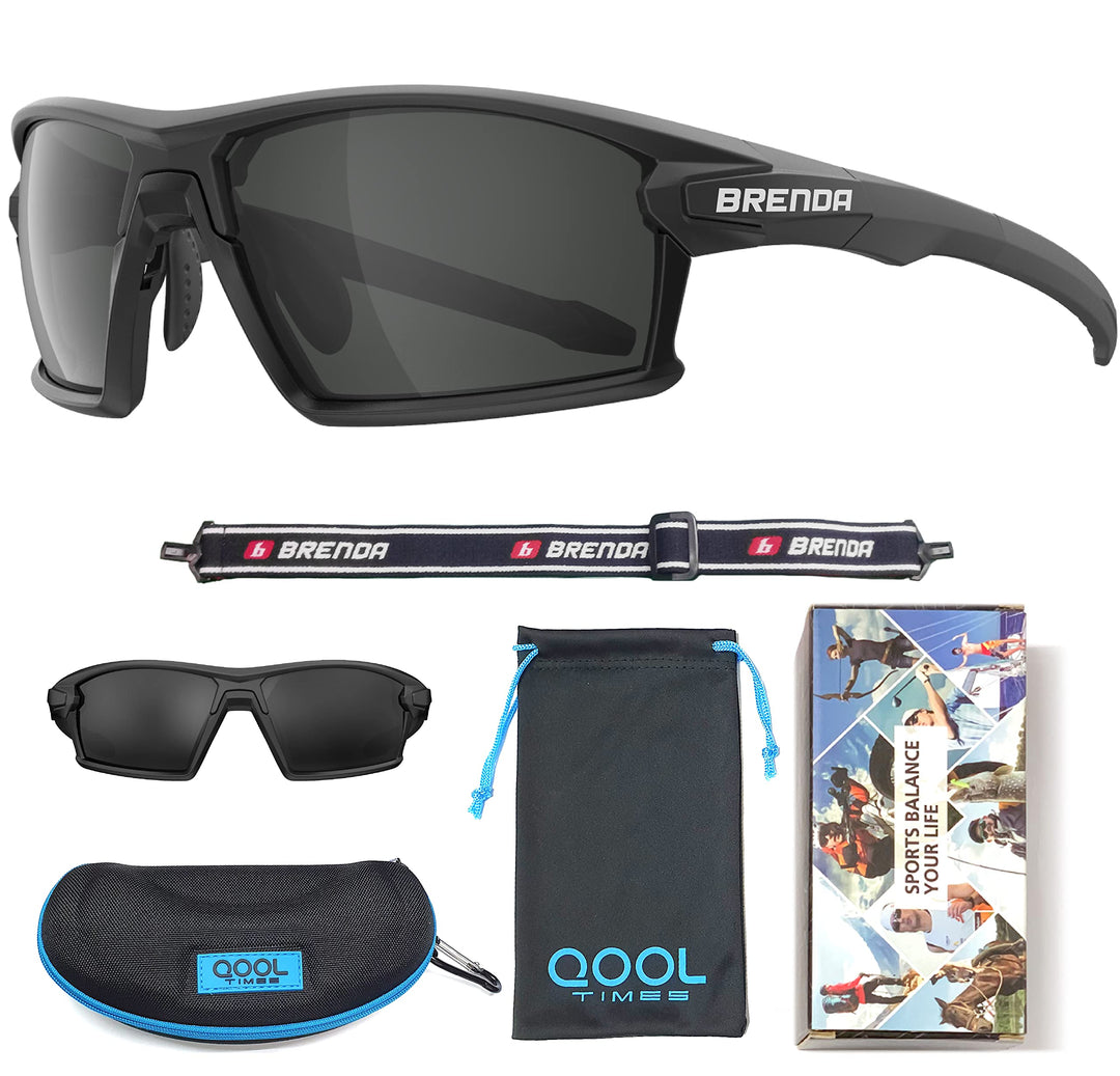 QOOL TIMES Living out your Q5X Polarized sports Sunglasses for Men Women, Fishing Volleyball Driving Cycling Sailing Boating