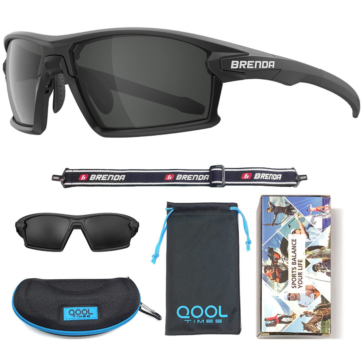 QOOL TIMES Living out your Q5X Polarized sports Sunglasses for Men Women, Fishing Volleyball Driving Cycling Sailing Boating