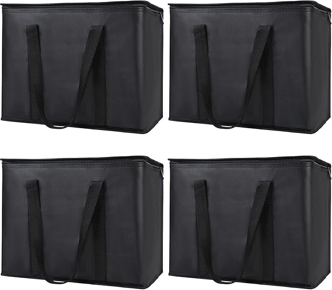 Insulated Reusable Grocery Shopping Bags, 4 Packs