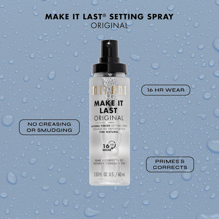 Milani Setting Spray & Primer 2-Pack | Hydrating Niacinamide & Matte Charcoal