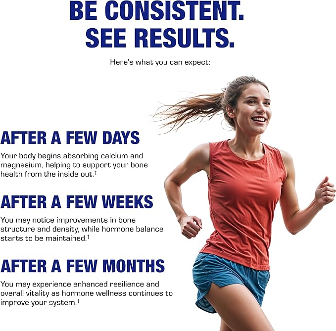 Osteo-Plex Bone Health Supplement for Women - Clinical Formula Bone Strength Supplement with Magnesium Calcium Vitamin D3 & Trace Minerals Complex - Easy to Swallow Gentle Tablets (120 Count)