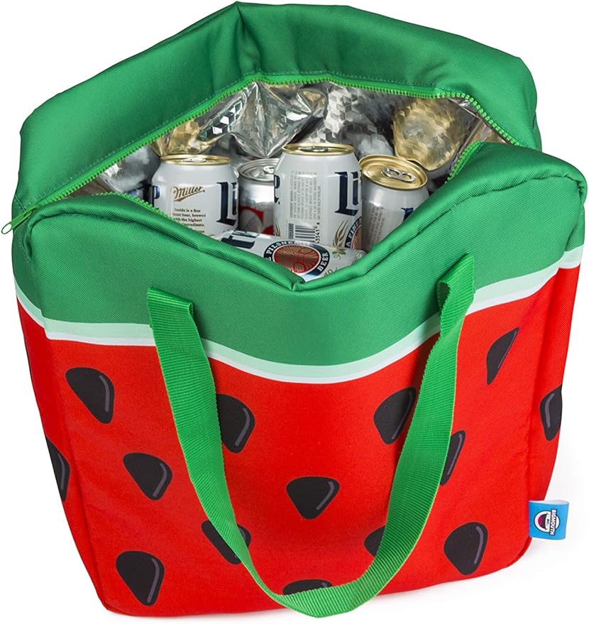 BigMouth Inc Large Insulated Cooler Bag, Reusable Travel Bag with Adustable Straps, Cute Collapsible Food Tote for Picnic Pool Beach