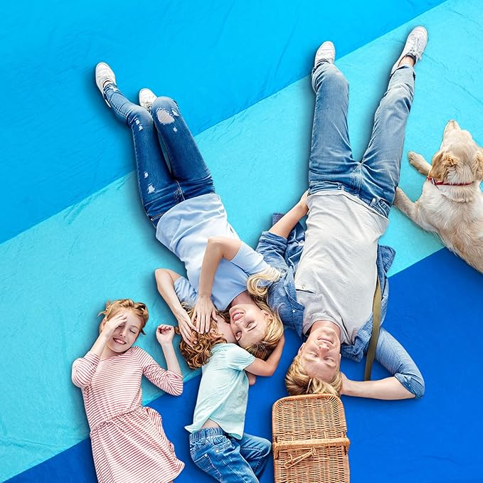 Beach Blanket, Sandproof Beach Mat, Waterproof Quick Drying Lightweight Outdoor Aztec Picnic Mat 79" X 83"/120"x108" for 2-8 Adults for Travel, Camping, Hiking