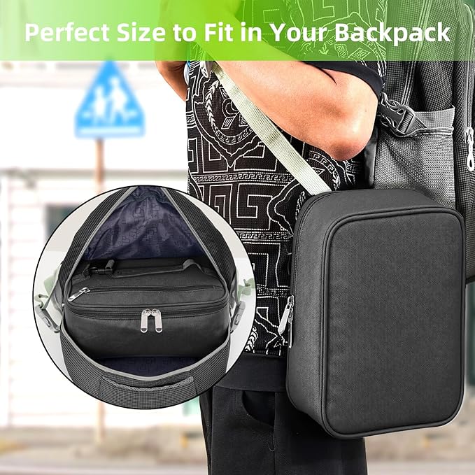 Small Lunch Box Insulated Lunch Bag for Women Men, Bento Kids Lunch Box, Compact Portable Thermal Meal Cooler Bags with Buckle Handle for Work & School, Black 5L