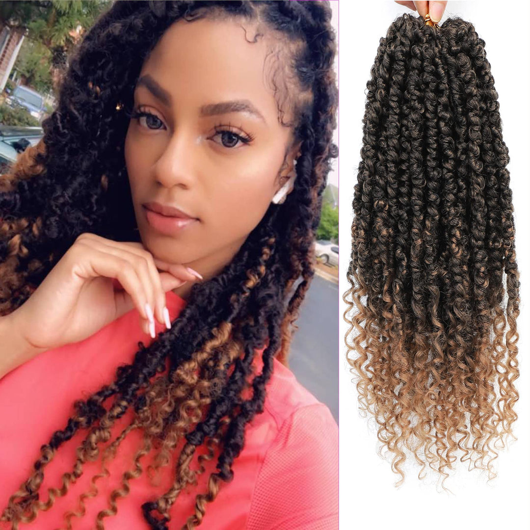 Passion Twist Crochet Hair Pre Looped, 12 Inch 9 Packs Pretwisted Passion Twist Hair,Soft Pre-Twisted Ombre Crochet Hair For Wom