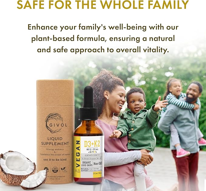 Vitamin D3+K2 Liquid Drops (MK4 & MK7) Organic Fractionated Coconut Oil and Vitamin C Extra Strength Spray Mist: Daily Absorption Liquid Extract, Essential Protein Support, Optimizes Wellness Benefits