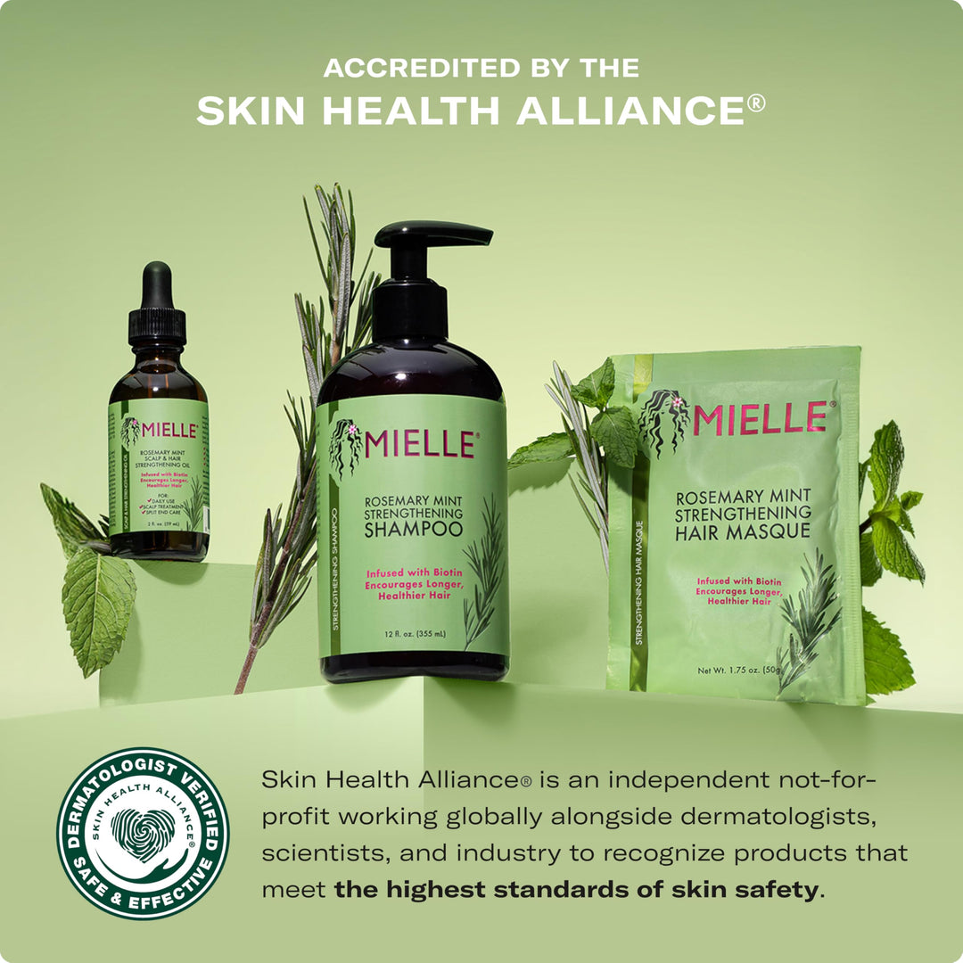 Mielle Organics Rosemary Mint Strengthening Leave-In Conditioner, Supports Hair Strength, Smooth Conditioner for Dry and Crinkled Hair, Weightless Hair Treatment