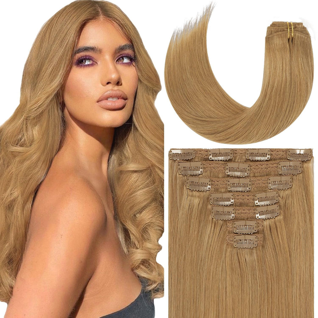 Loxxy Hair Extensions Clip In Real Human Hair Clip In Double Weft Brazilian Human Hair Invisible Lace Clip In Hair Extensions Pr