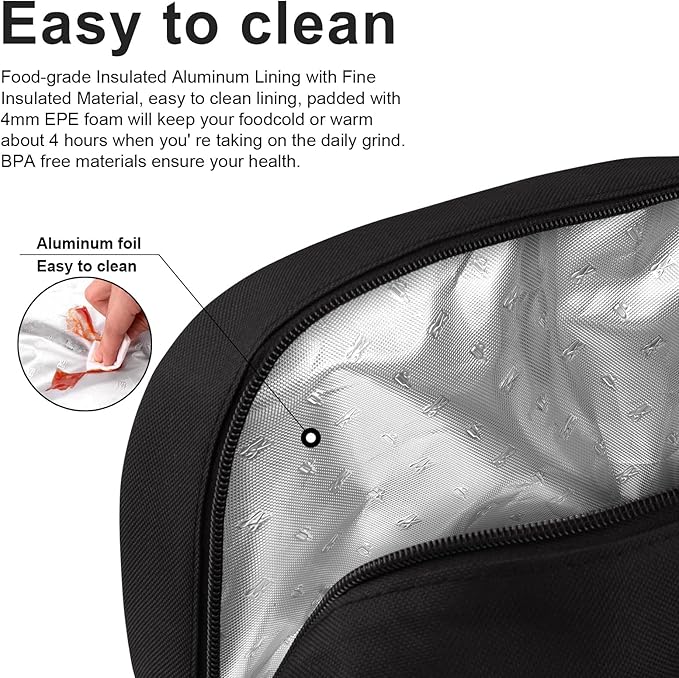 BALORAY Lunch Bag for Women Men Insulated Lunch Box for Adult Reusable Lunch Tote Bag for Work, Picnic or Travel