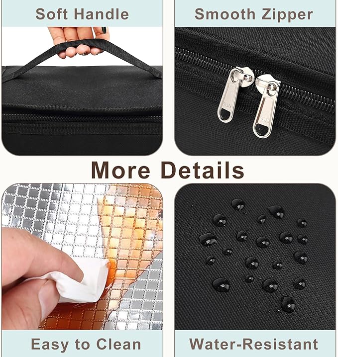 FlowFly Small Insulated Lunch box Portable Soft Bag Mini Cooler Thermal Meal Tote Kit with Handle for Work & School, Camo