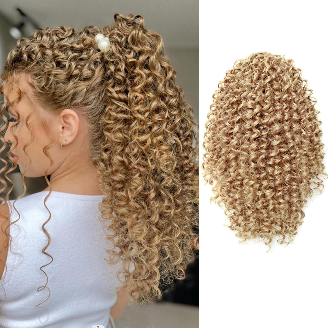 XSASLYET 10 Inch Drawstring Ponytail Extension for Black Women, Curly Long Hair Ponytail, Natural Black Pony Tails Hair Extensions with Secure Fit for Easy Daily Wear (27)