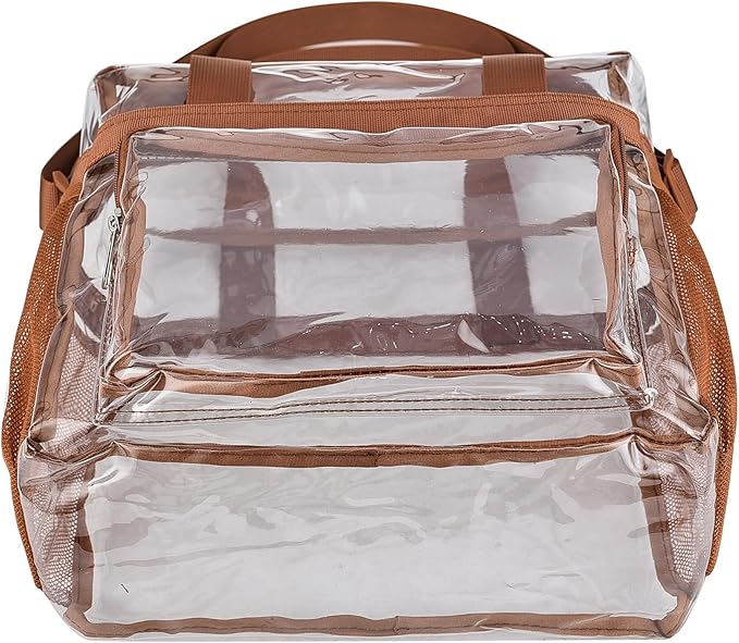 USPECLARE Clear Tote Stadium Approved, Security Travel & Gym Clear Bag for Work Sports Games Concerts