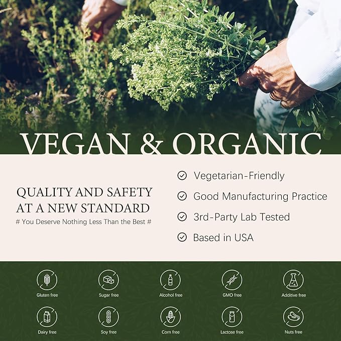 Oasisforce Organic Oil of Oregano Liquid Drops with 75% High Carvacrol – Wild Mediterranean Oregano Herbal Supplement for Immune & Digestive Health, Vegan, Sugar-Free, Alcohol-Free, Non-GMO, 1 FL OZ