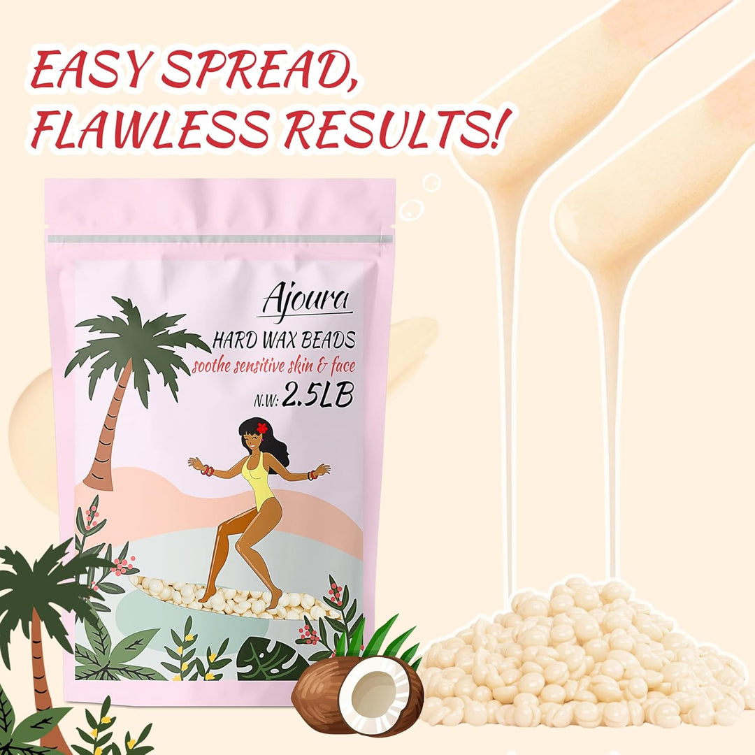 1Lb Ajoura Refill Wax Beans | Coarse Brazilian Wax for At-Home Hair Removal