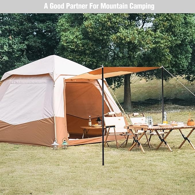 REDCAMP Adjustable Telescoping Tarp Poles Set of 2, Multifunction & Lightweight Tent Poles for Canopy Awning Replacement