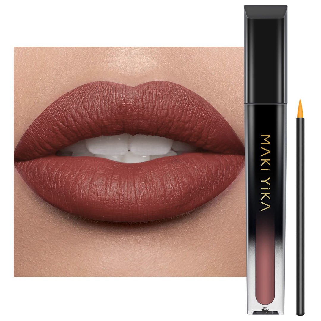 MAKI YIKA Brown Nude Lipstick for Women Color Stay Long Lasting Lipsticks, No Smudge Matte Liquid Lipstick Transferproof, DINNER TIME