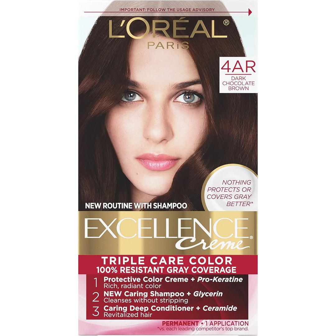 5RB Medium Reddish Brown Hair Color | L'Oreal Paris Excellence Creme – 8 Weeks Gray Coverage