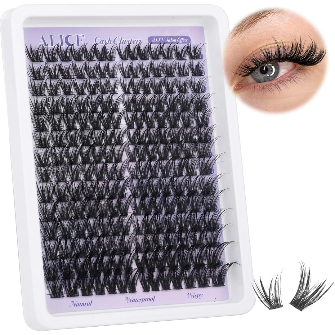 ALICE DIY Natural Lash Clusters | Wispy Anime Cat Eye | 10-16mm, 144 Pcs