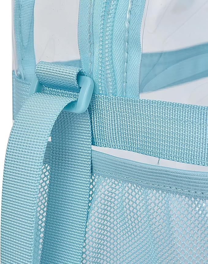 USPECLARE Clear Tote Stadium Approved, Security Travel & Gym Clear Bag for Work Sports Games Concerts