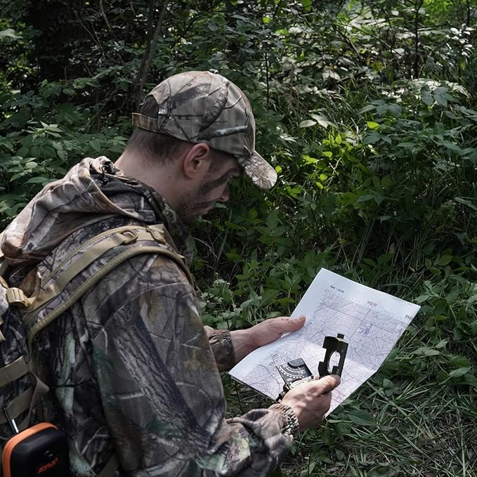 AOFAR AF-4074 Military Compass for Hiking,Lensatic Sighting Waterproof,Durable,Inclinometer for Camping,Boy Scount,Geology Activities Boating