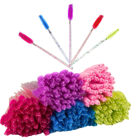 150pcs Eyebrow Spoolies, Premium Disposable Eyelash Brushes Spoolies, Disposable Mascara Wands, Eyelash Spoolies Eyebrow, Cosmetic Make-Up Tools (Multicolour), Perfect For On-The-Go Grooming Needs