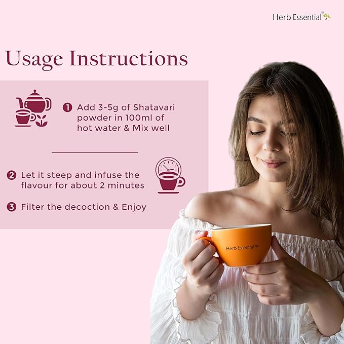 3.52 Ounce 100% Natural Shatavari Powder, Asparagus Racemosus, Pure Ayurvedic Herb for Energy & Vitality, Vegan, No Preservatives, (1.76 Ounce Pack of 2)