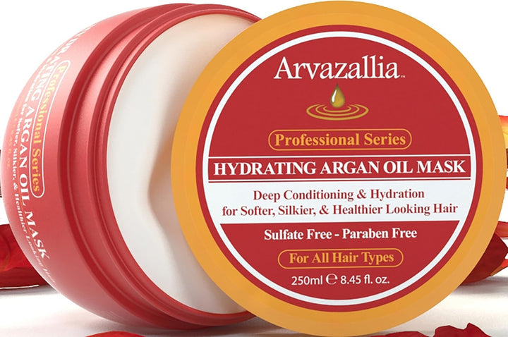 Hydrating Argan Oil Hair Mask | Deep Conditioner for Dry Hair | 8.45 oz