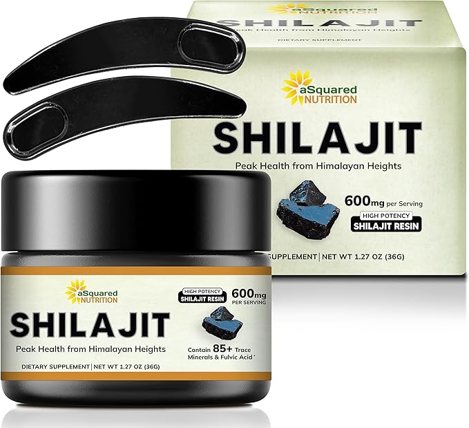Pure Himalayan Shilajit Resin for Men & Women - 600mg - Natural Extract Supplement with 85+ Trace Minerals & Fulvic Acid - Alternative to Capsules, Gummies, Tablets & Drops