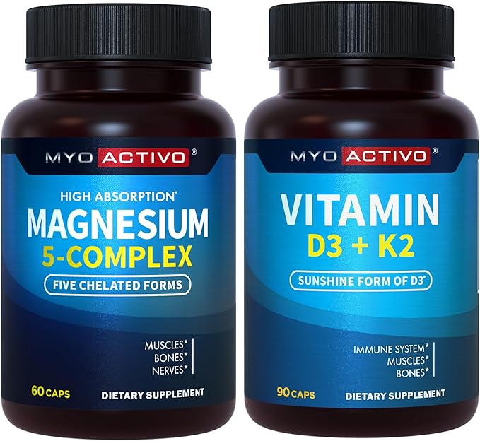 5-in-1 Magnesium Complex and Vitamin D3 K2