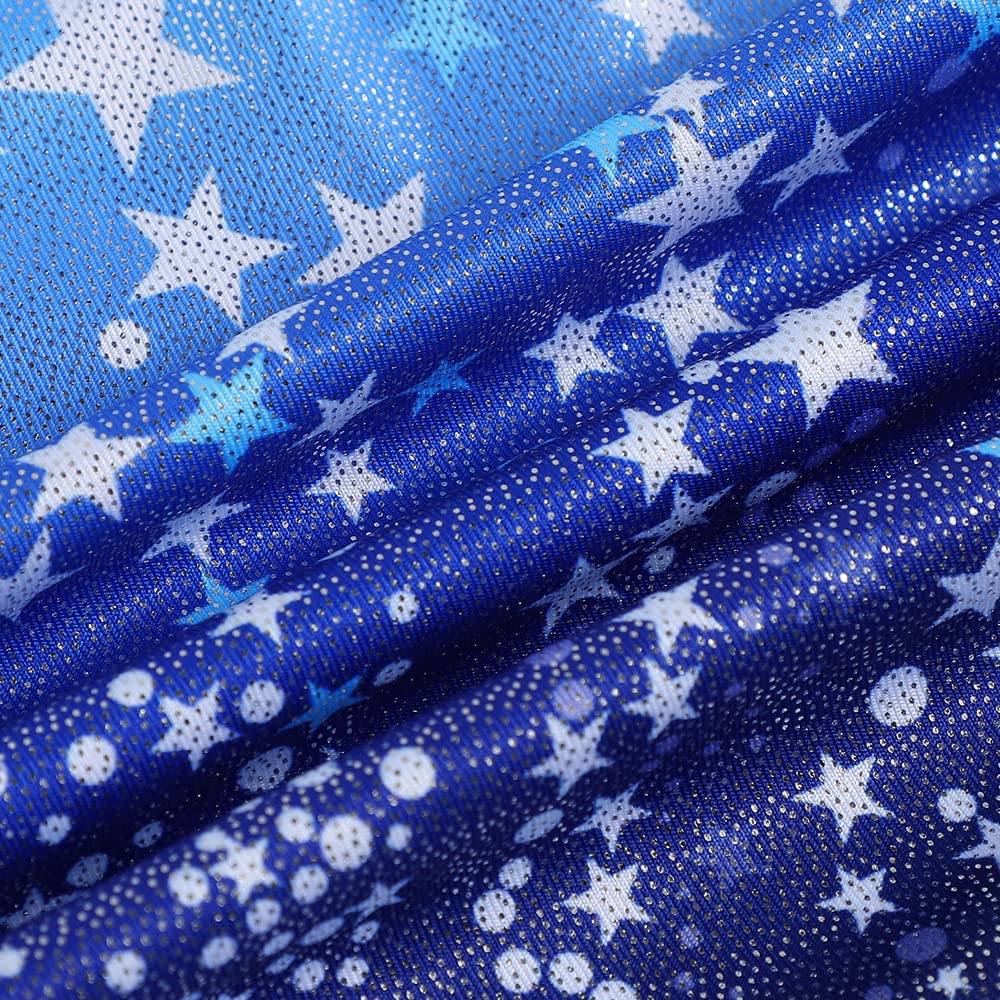 DAXIANG Gymnastics Leotards for Girls Gymnastics Outfit Dance Unitard Blue Stars 3-4Y