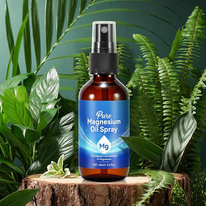 Topical Magnesium Oil Spray, Pure Magnesium Oil Spray for Feet, 100% Pure and Organic, Quick Absorption - Natural Source with Powerful Organic Blend of Essential Oils 2.02 fl oz (2 Fl Oz (Pack of 1))