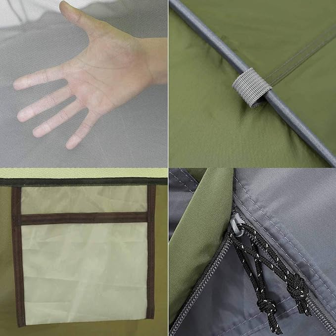 6 Person Easy Pop Up Tent,12.5’ x 8.5‘ x53.5,Automatic Setup,Waterproof, Double Layer,Instant Family Tents for Camping,Hiking & Traveling