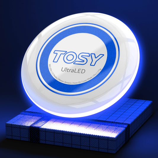 TOSY Flying Disc - 16 Million Color RGB or 36 or 360 LEDs, Extremely Bright, Smart Modes, Auto Light Up, Rechargeable, Birthday Gift, Easter Basket Stuffers for Men/Boys/Teens/Kids, 175g frisbee