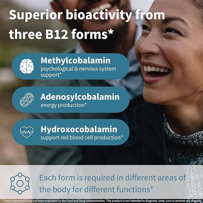 Igennus Super Vitamin B12 Complex 5000mcg, 45 Servings, Sublingual Spray, Methylated Methylcobalamin, Adenosylcobalamin & Hydroxocobalamin, High Strength & Clean, Natural Cherry Flavor Liquid, Vegan