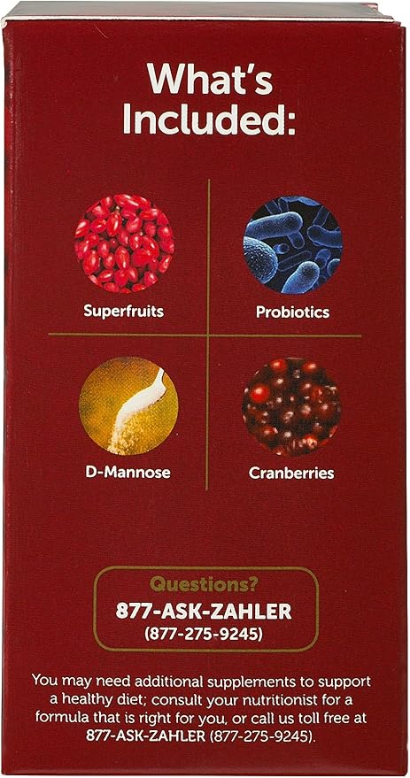 Zahler UTI Revolution, Urinary Tract and Bladder Health, All Natural Cranberry Concentrate Pills Fortified with D-Mannose and Probiotics, Certified Kosher, 60 Caps